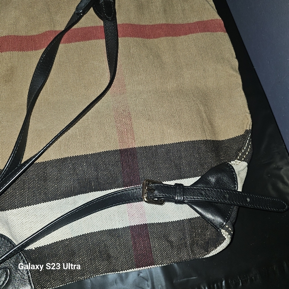 BURBERRY Overdyed Canvas Mega Check Medium Chiltern Backpack - Picture 6 of 11